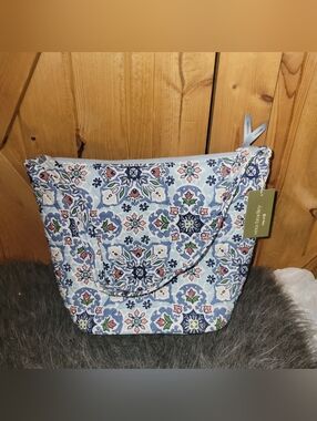 Vera Bradley Blue Lisbon Sky Medallion Quilted Shoulder Bag